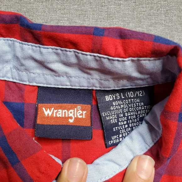 Wrangler Boy's Flannel Top - Picture 4 of 7
